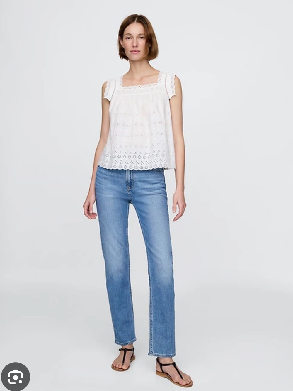 Gap × DÔEN Eyelet Top
